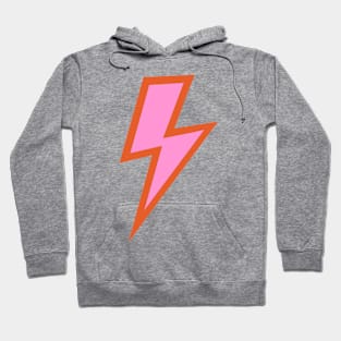 Pink and Burnt Orange Lightning Bolt Hoodie